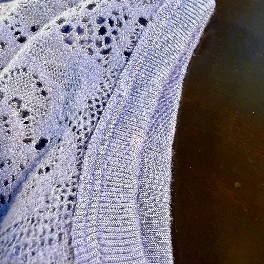 Free People ‘Not Cold In This Top’ Lace Long-Sleeve Top in Lavender Purple Small